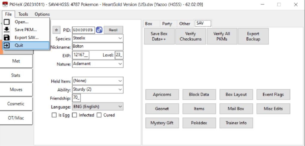 Pkhex tutorial - navigate p1