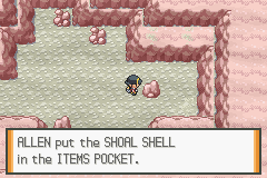 Pokemon liquid crystal 3. 3. 00512 july 2020 undersea cavern section a upper middle shoal shell