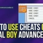 how to use cheats on Visual Boy Advance