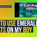 How to use pokemon emerald cheats with my boy emulator