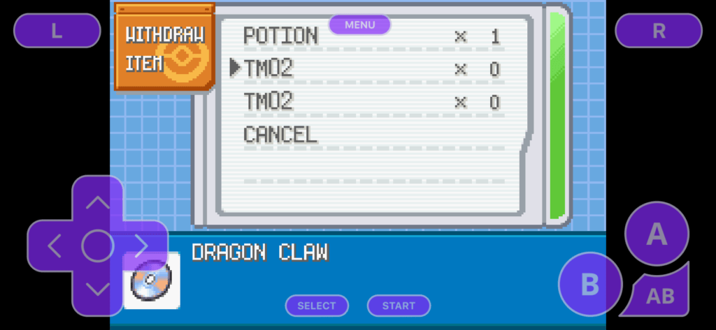 Tm and hm cheat for pokemon firered