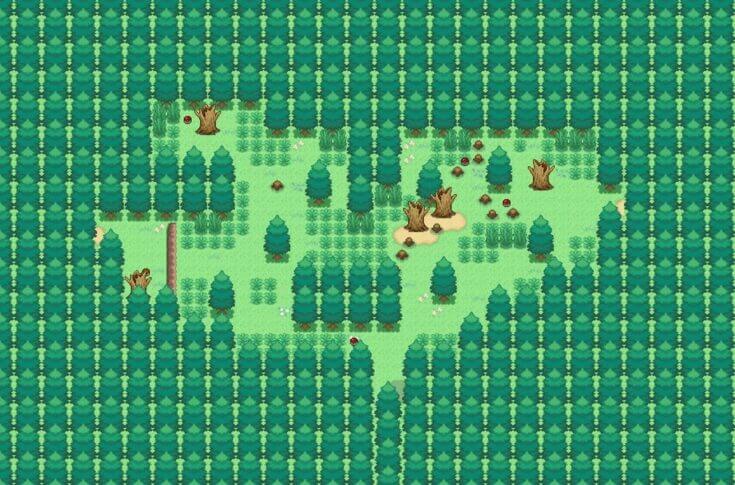 The hidden forest map in pokemon infinite fusion