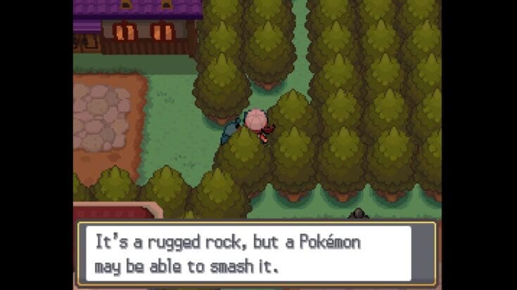 Rock smash to get an item