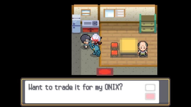 Trading a bellsprout for an onix