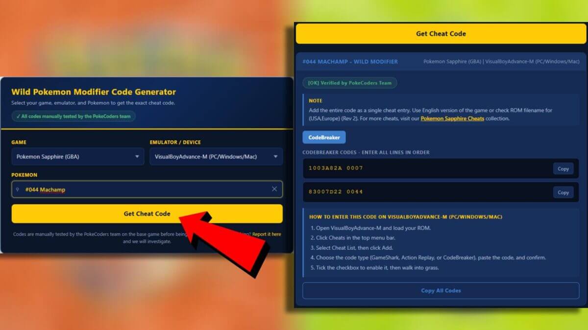 Wild Pokemon Modifier Code Generator | PokemonCoders Wild Pokemon Modifier Code Generator | PokemonCoders